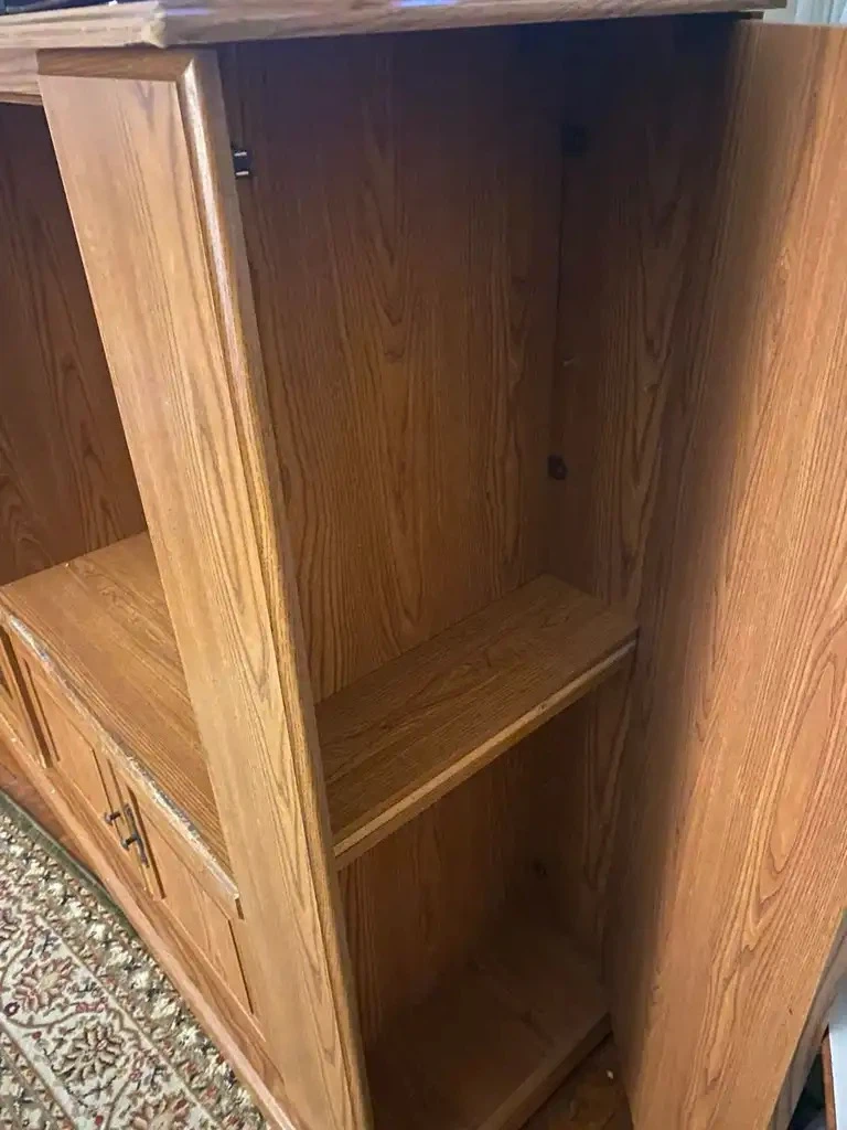 Wooden Entertainment Center w/Glass Door *LOCAL PICKUP* - photo 4