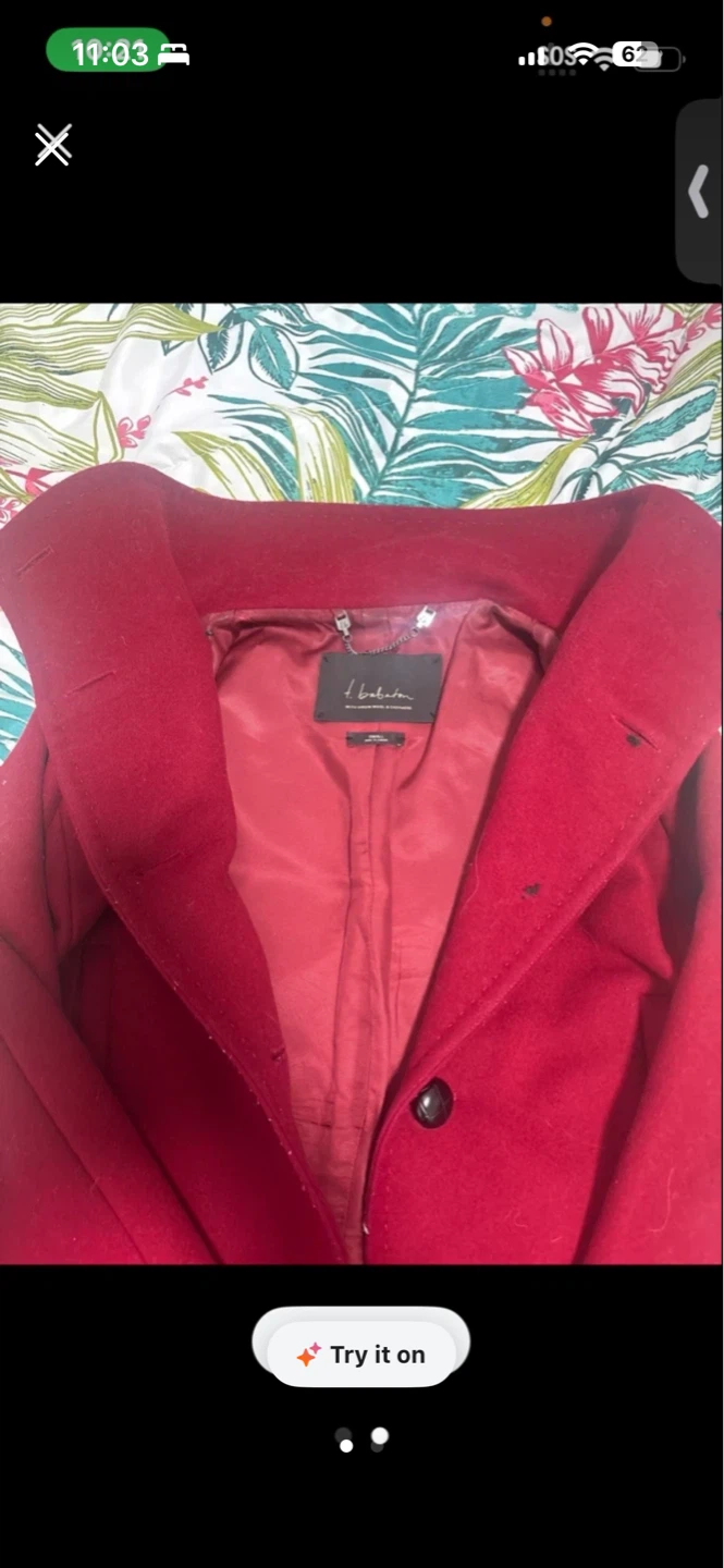 Babaton Red Coat size small