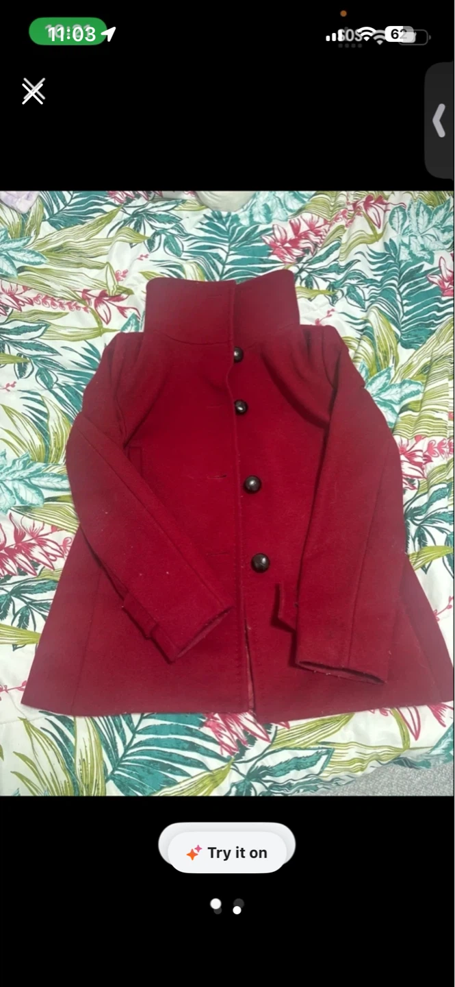 Babaton Red Coat size small - photo 2