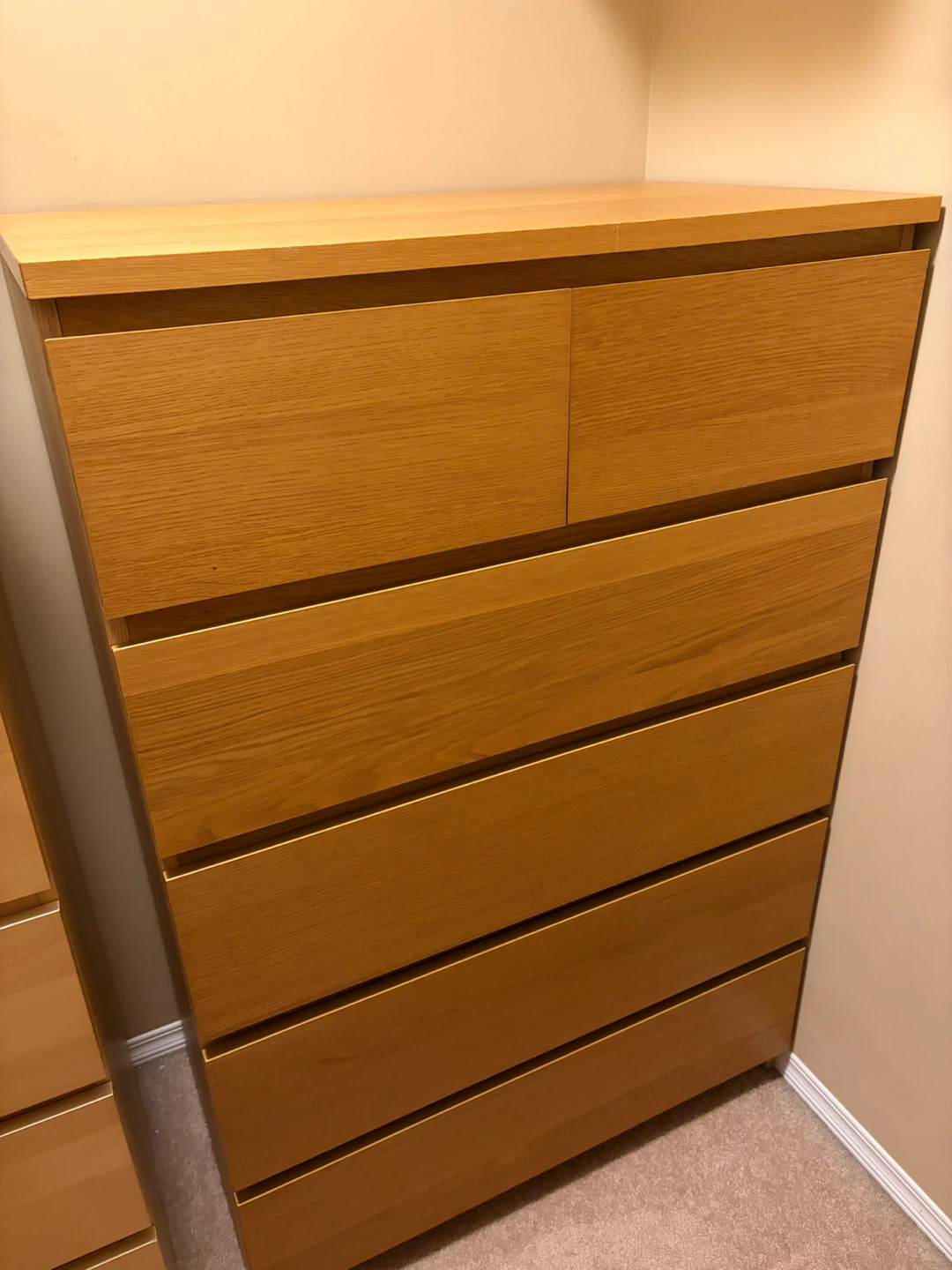 IKEA Malm 6-drawer oak dresser