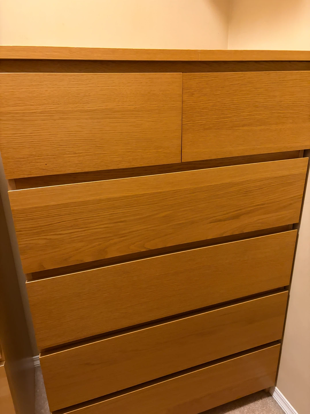 IKEA Malm 6-drawer oak dresser - photo 3
