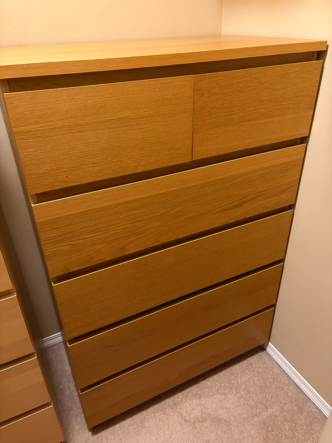 IKEA Malm 6-drawer oak dresser - photo 4