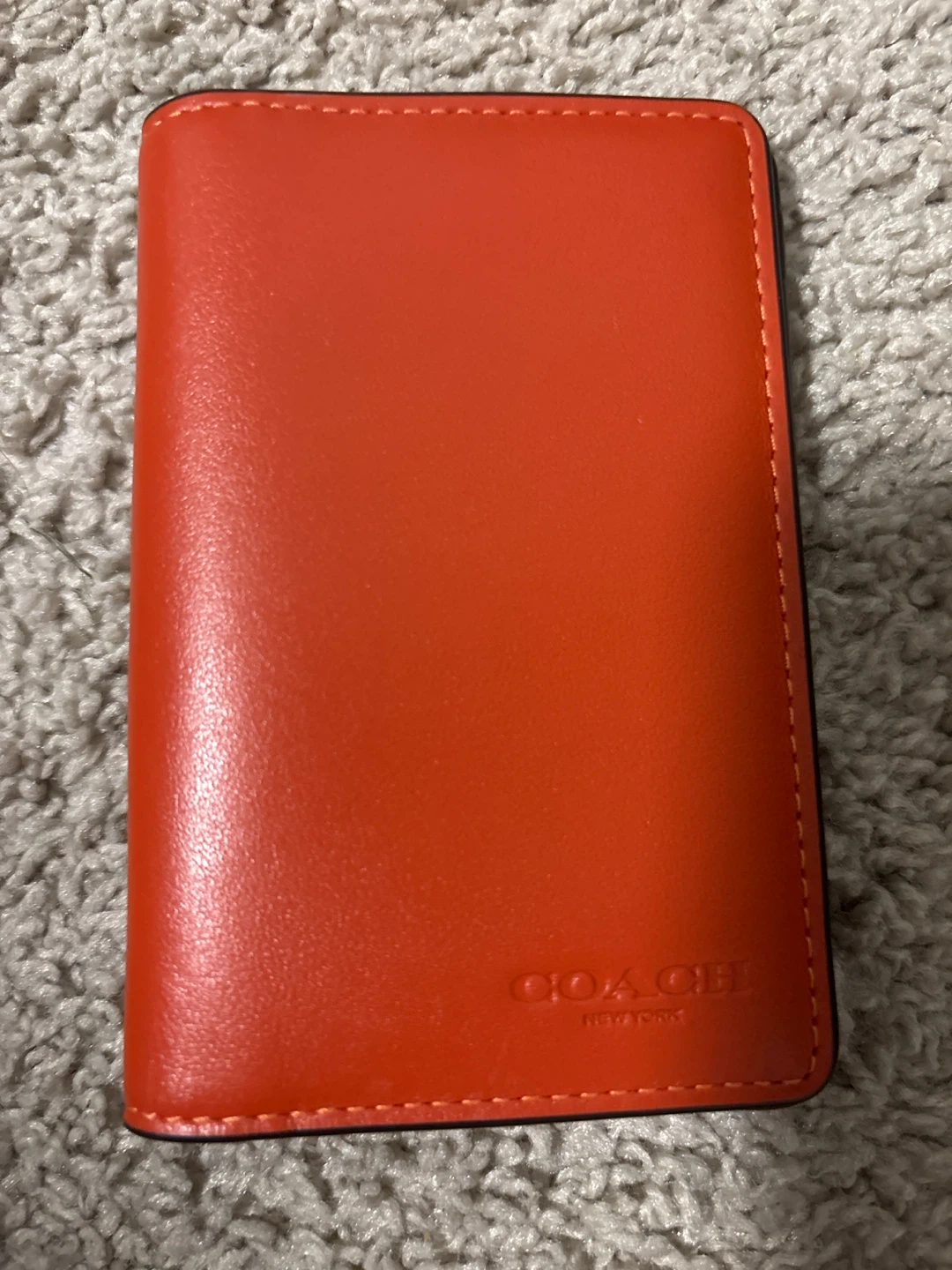 Coach Orange Leather Card Holder