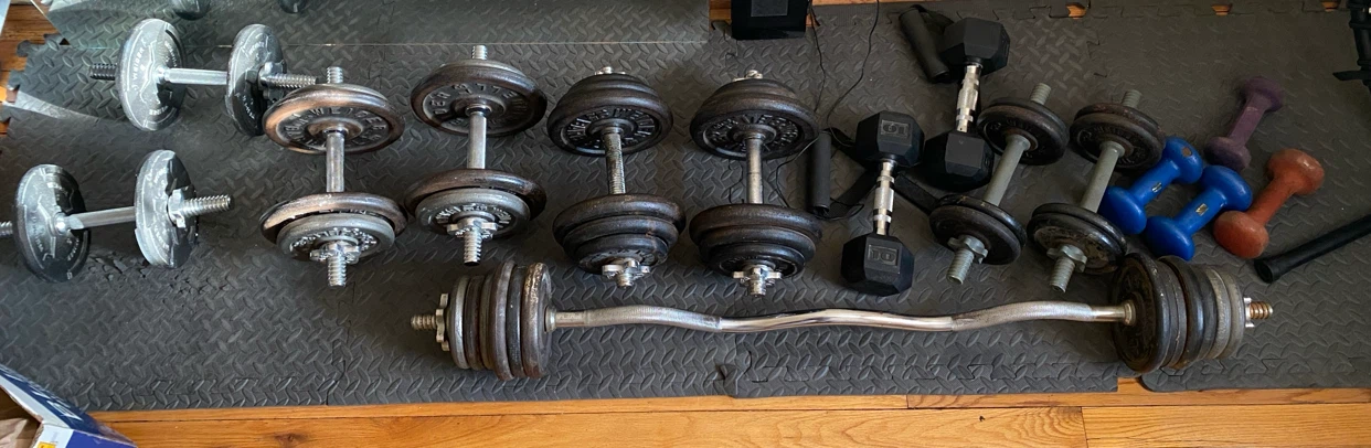 Dumbbell and EZ Curl Bar Weight Set (280lbs)