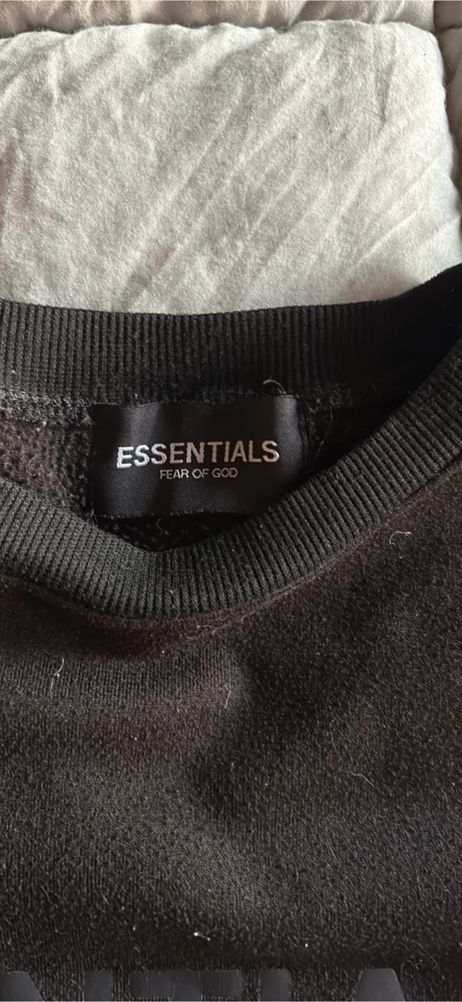 Black Essentials Fear of God Crewneck Sweatshirt - photo 4