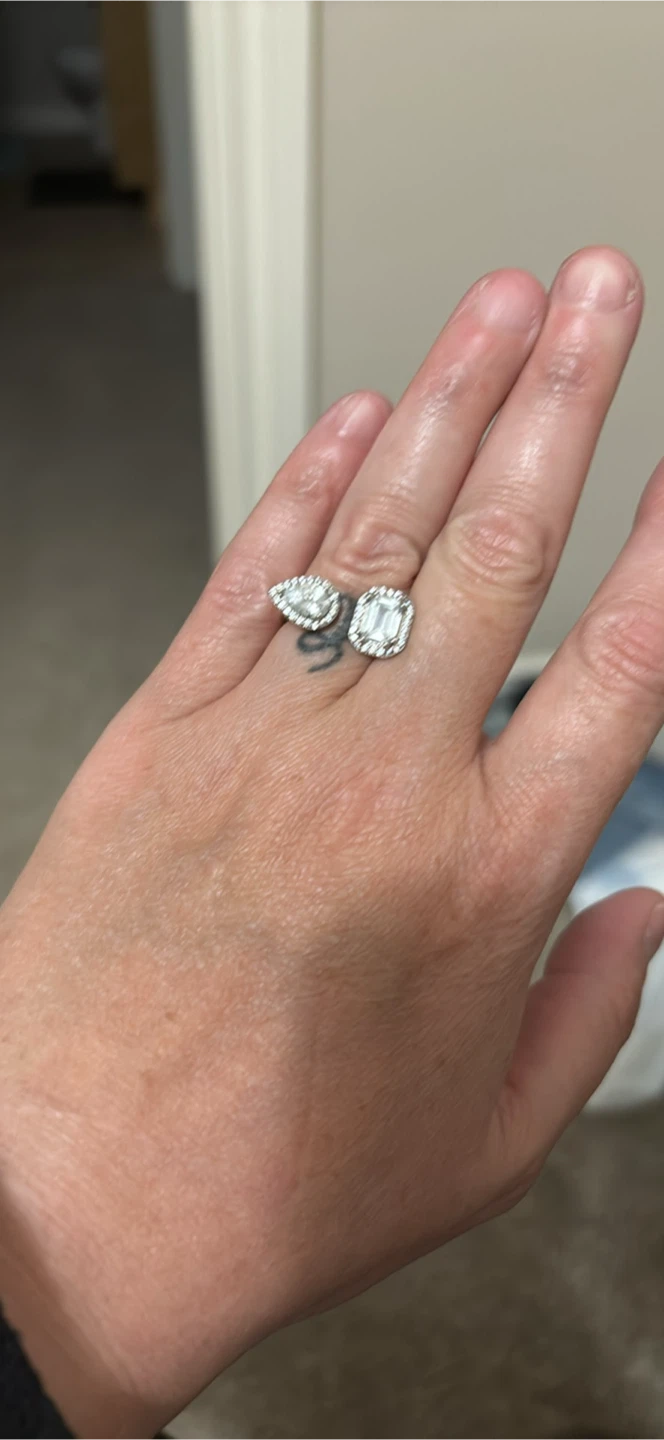 Diamond Ring - Emerald Cut & Pear Shape