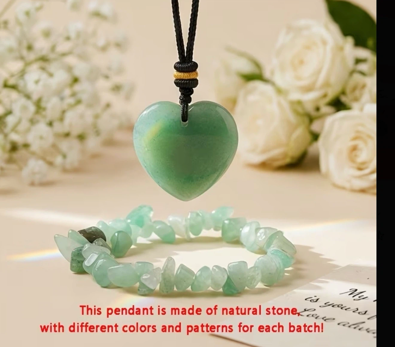 Heart Pendant Necklace and Bracelet Set - photo 2