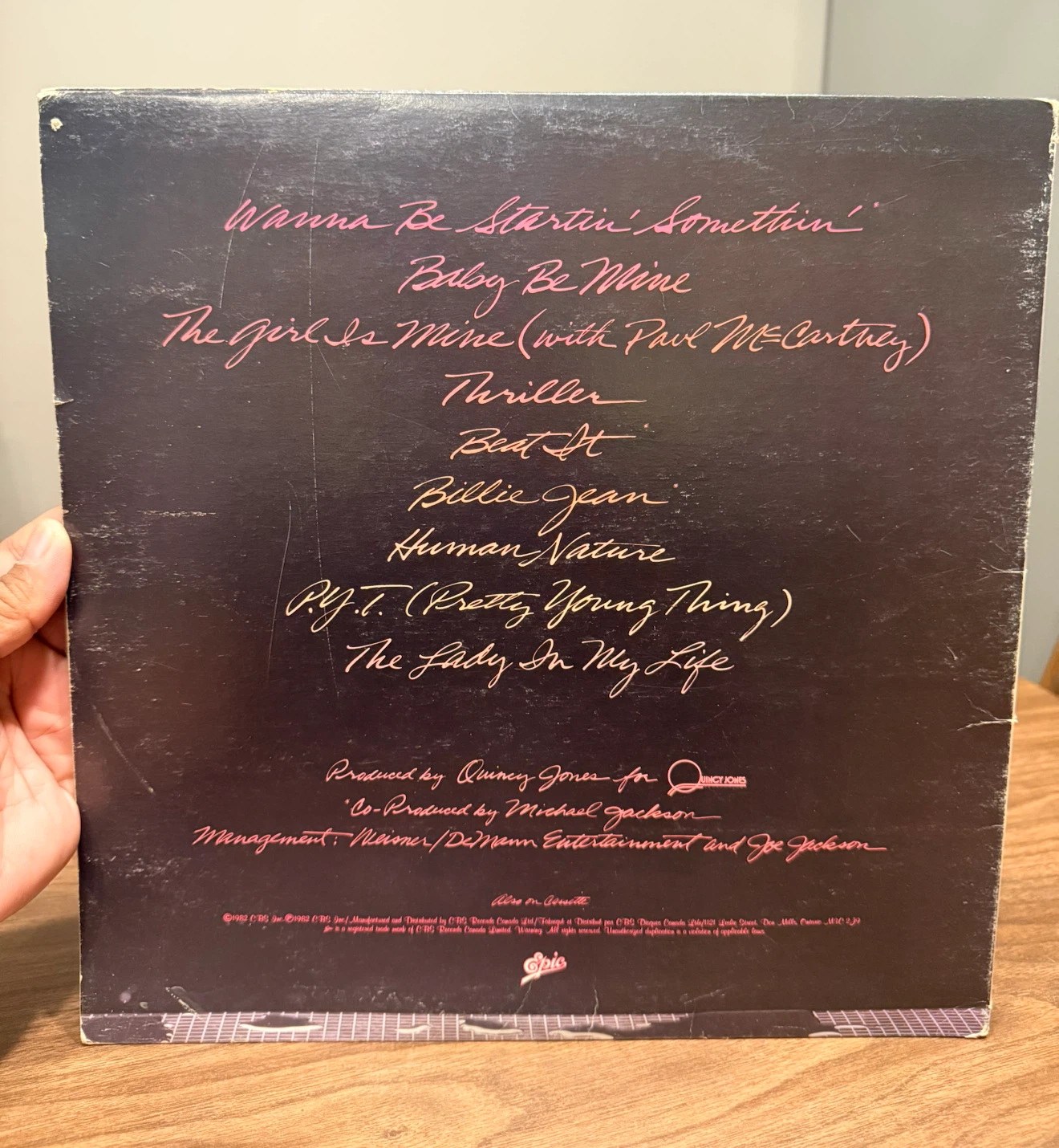 1982 MICHAEL JACKSON – THRILLER ORIGINAL VINYL LP - photo 2