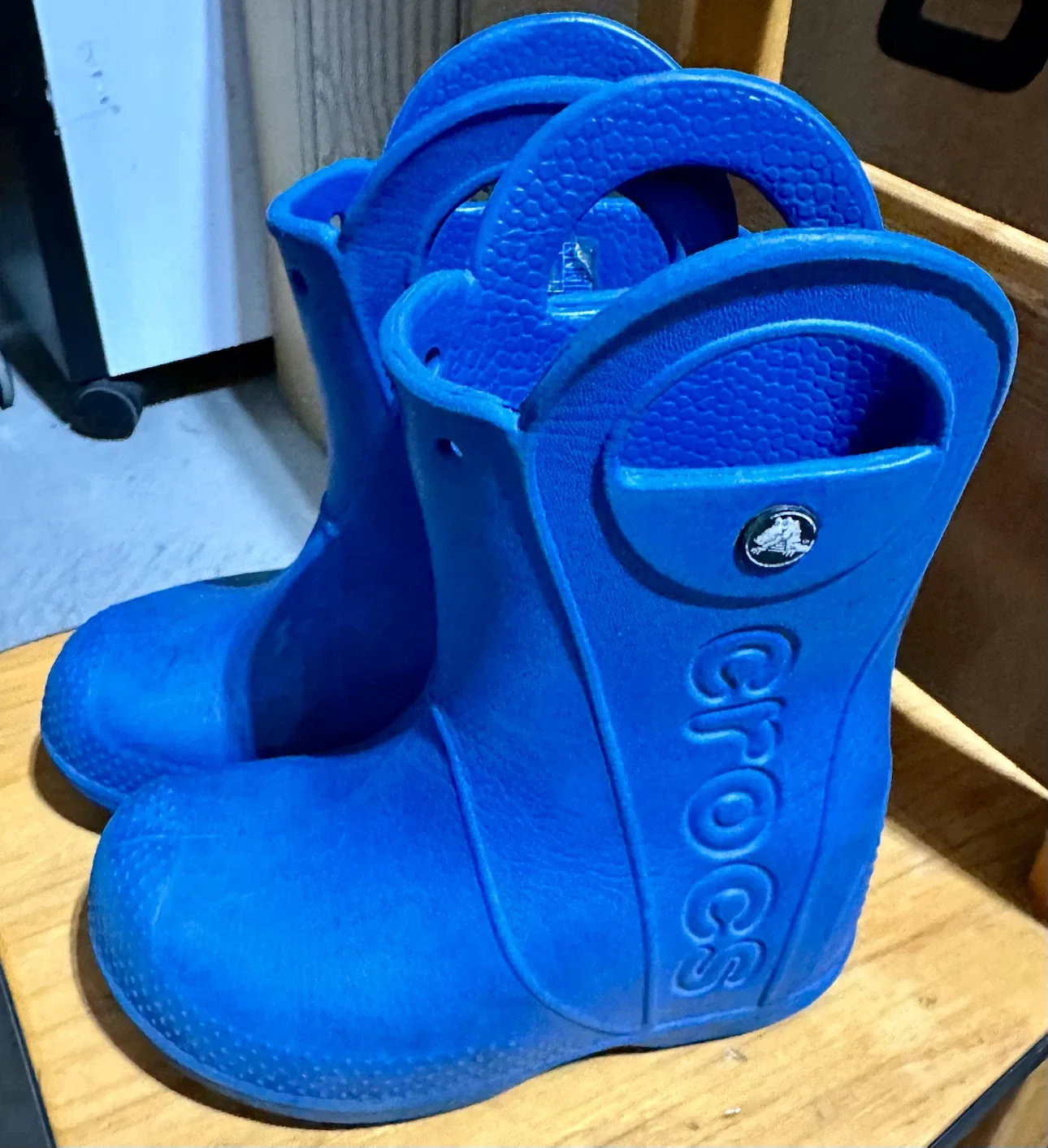 Crocs Blue Rain Boots Size 9