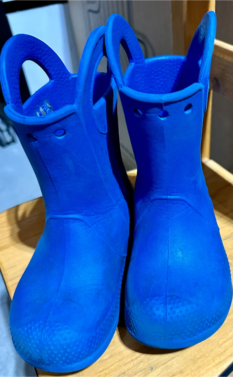 Crocs Blue Rain Boots Size 9 - photo 2