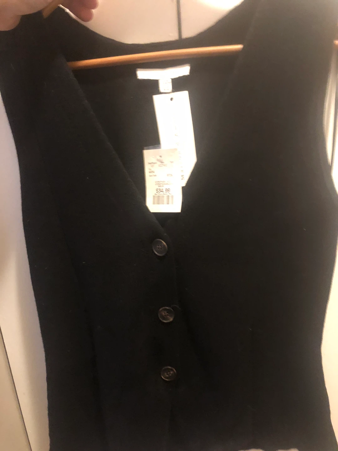 NEW Maison d'Amélie Black Sleeveless Button-Up Top - photo 3
