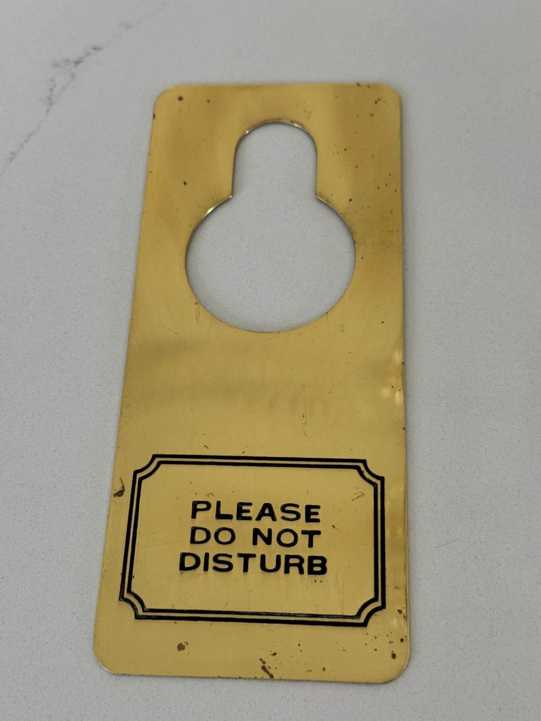 Vintage "Please Do Not Disturb" Brass Hotel Door Hanger