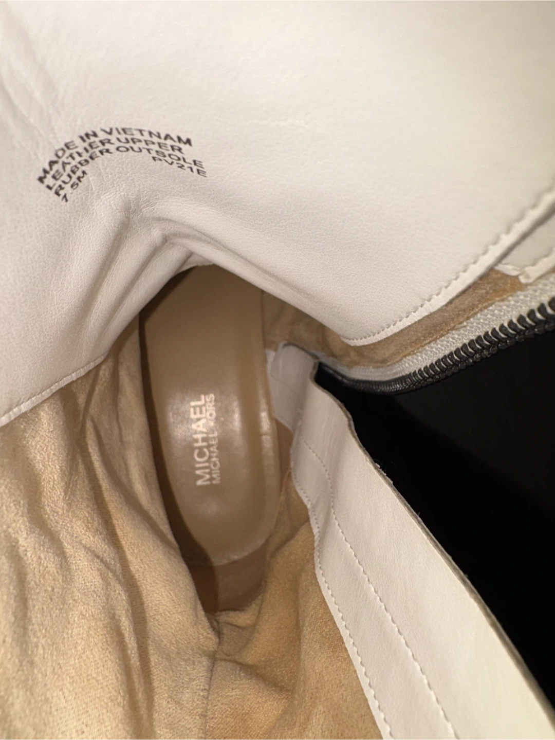 Michael Kors White Leather Lace-Up Boots - photo 4