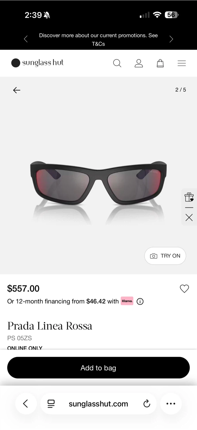 Prada Linea Rossa PS 05ZS Sunglasses