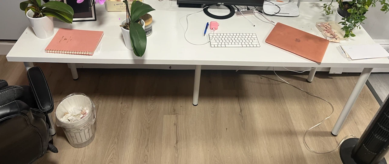 White IKEA Desk - photo 3