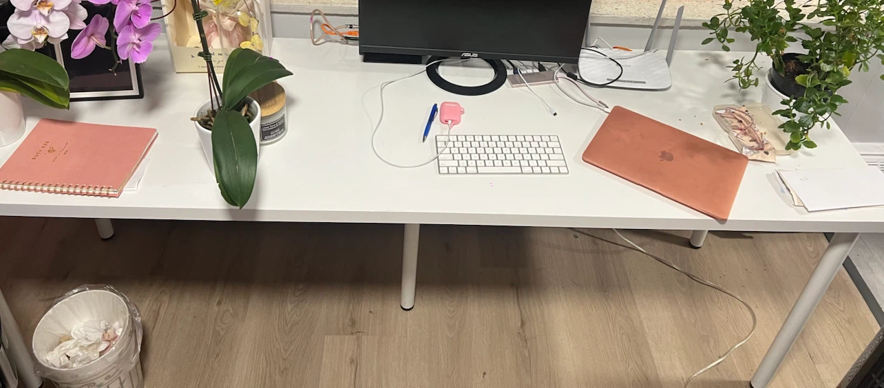 White IKEA Desk - photo 2