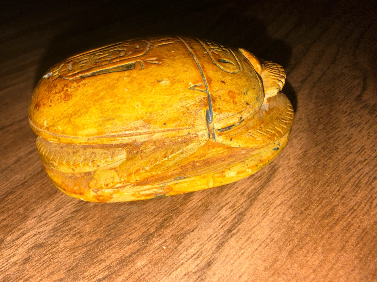 VINTAGE EGYPTIAN SCARAB STONE CARVING - photo 4