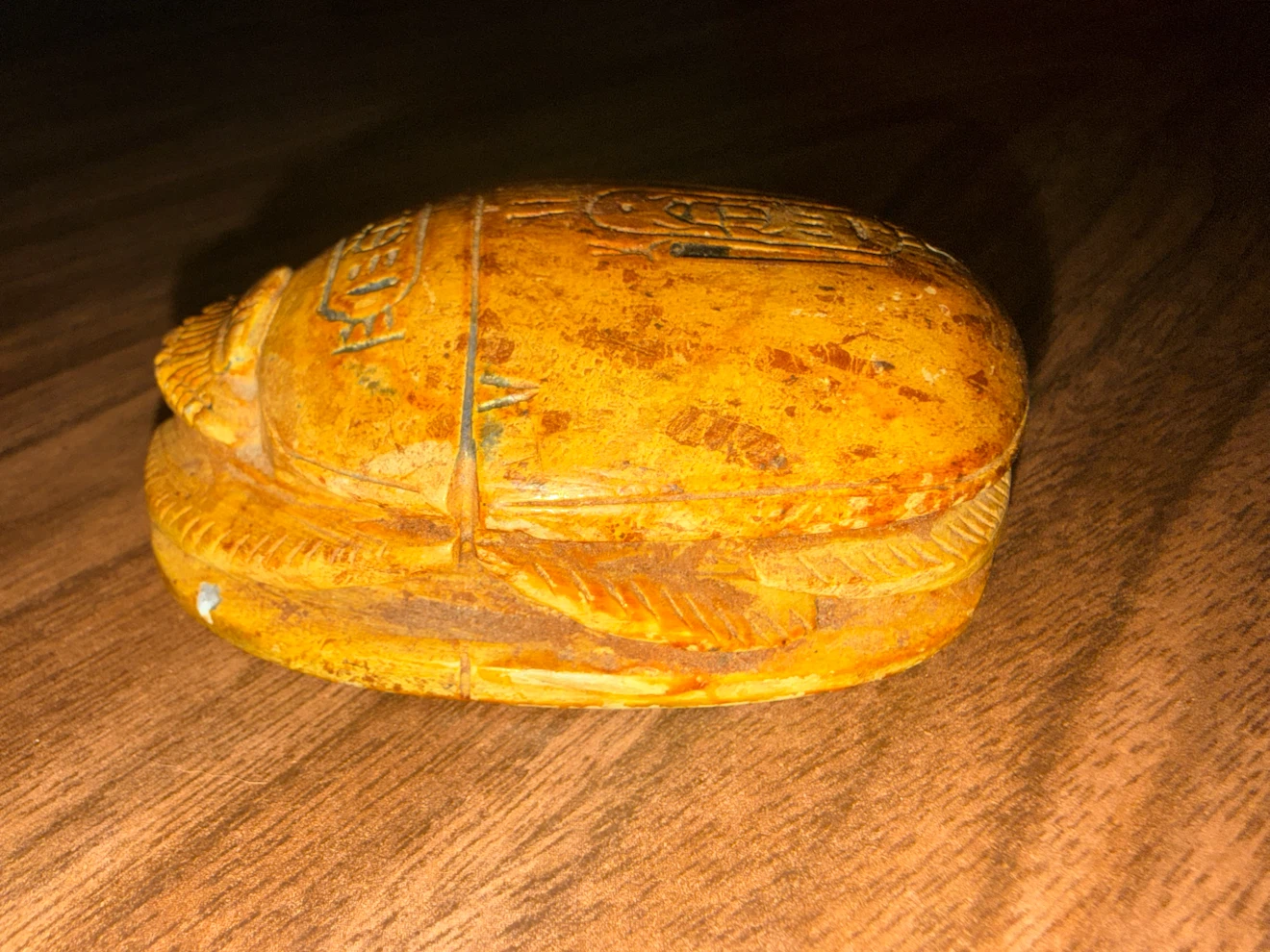 VINTAGE EGYPTIAN SCARAB STONE CARVING - photo 5