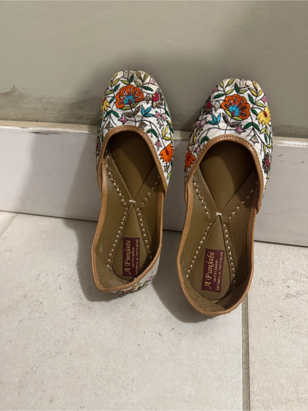 A Punjabi Embroidered Jutti Shoes