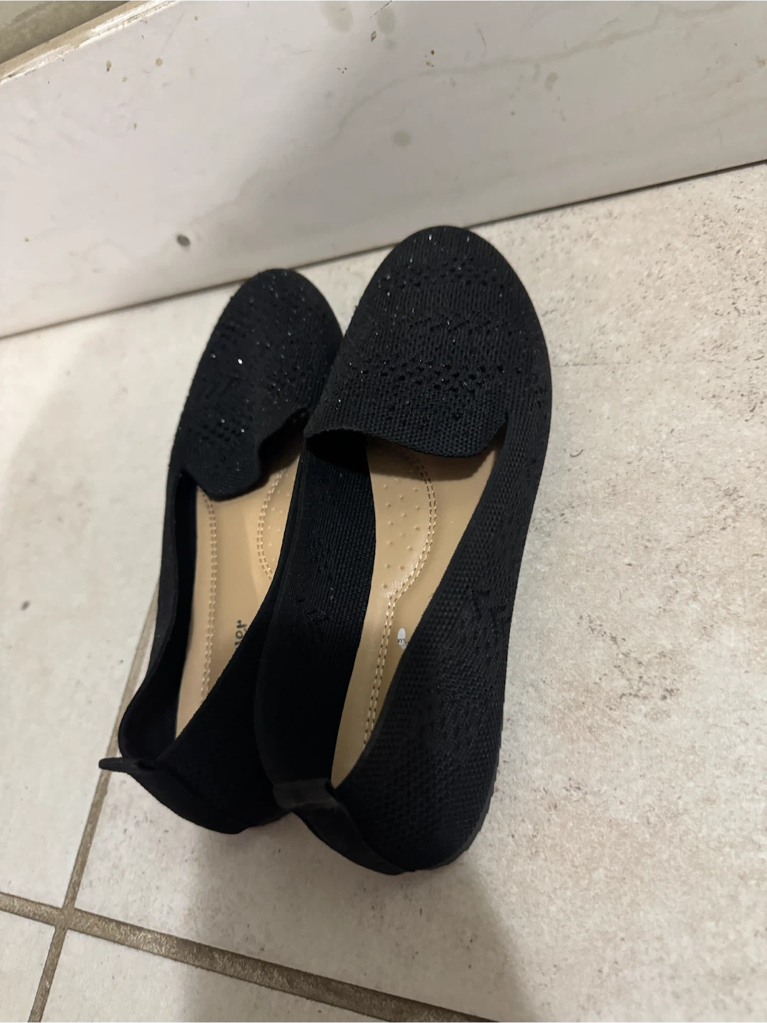 Forever Brand Black Knit Loafers Size 8 - photo 2