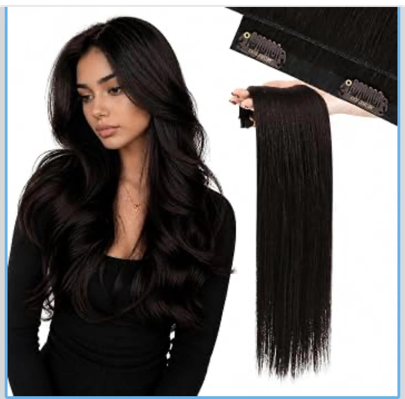 MORESO HAIR Clip-in Remy Human Hair Extensions