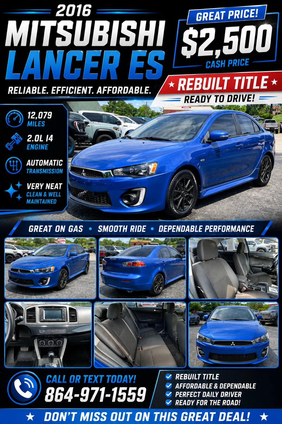 2016 Mitsubishi Lancer ES Sedan