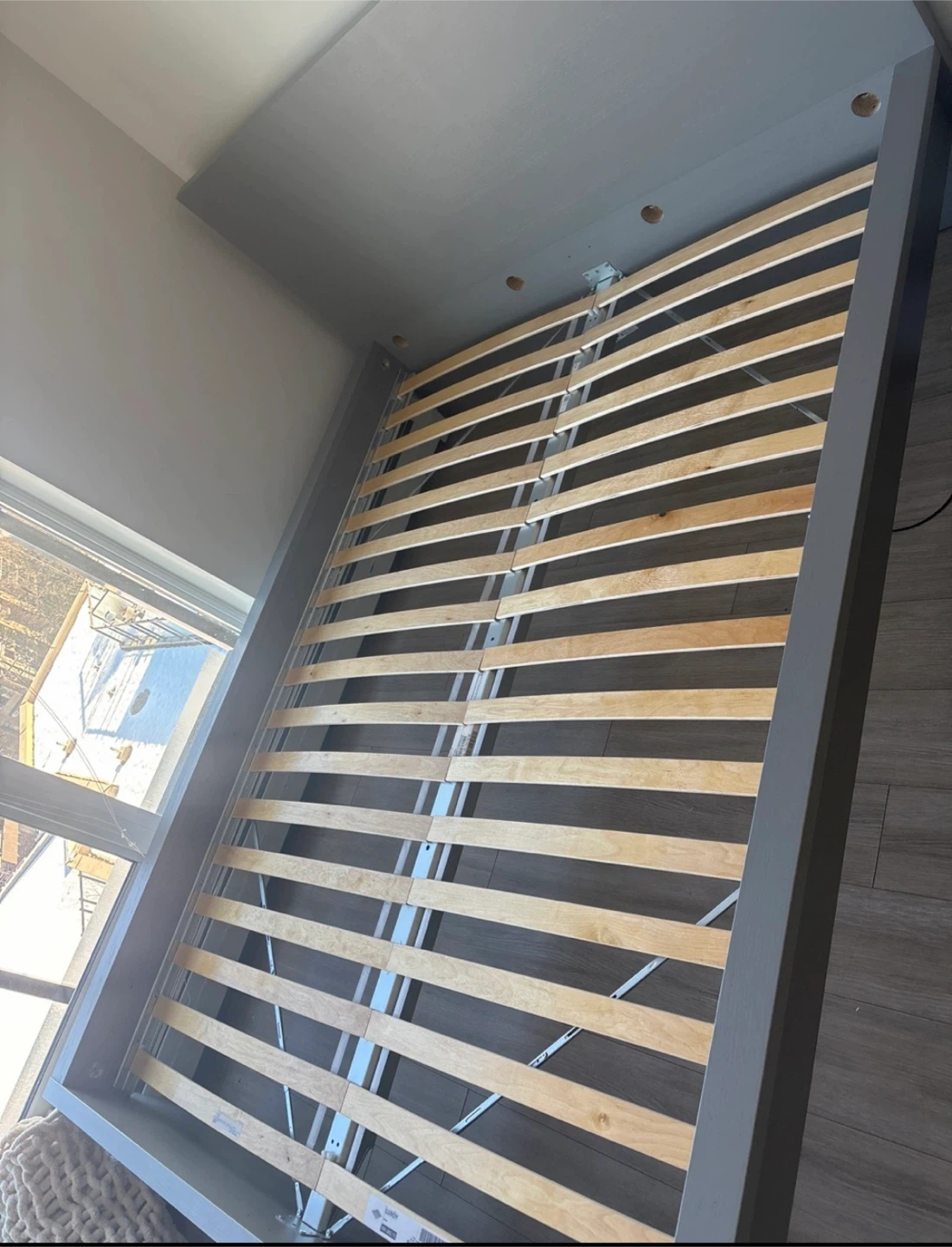 Grey double Bed Frame with Slats * shipping included - photo 2