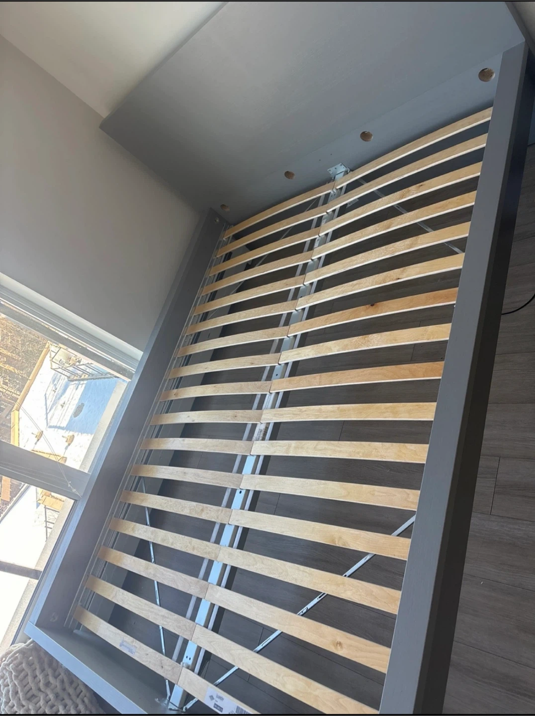 Grey double Bed Frame with Slats * shipping included - photo 3