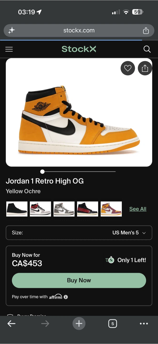Jordan 1 Yellow Ochre - photo 3
