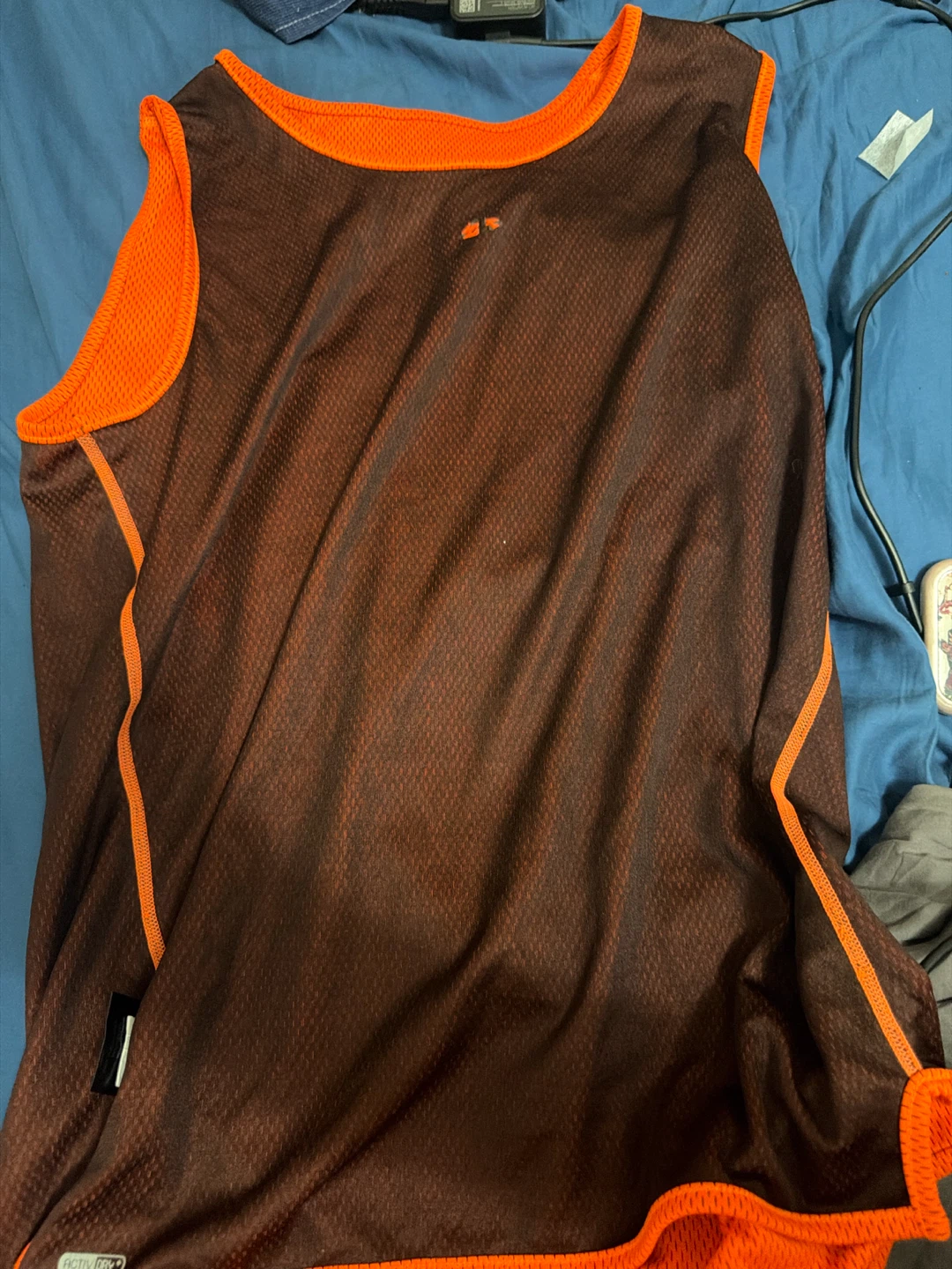 Athletic Tank Top - Reversible Brown/Orange - photo 3