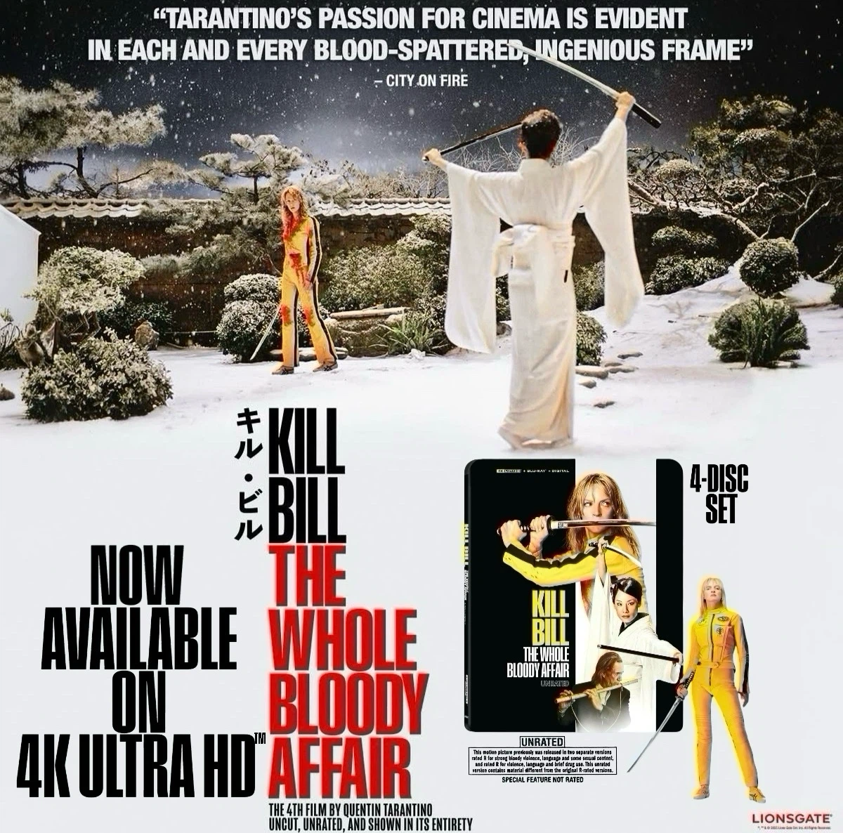 Kill Bill… (Unrated) [4-Disc Set] 4K UHD Blu-ray Combo Pack - photo 5