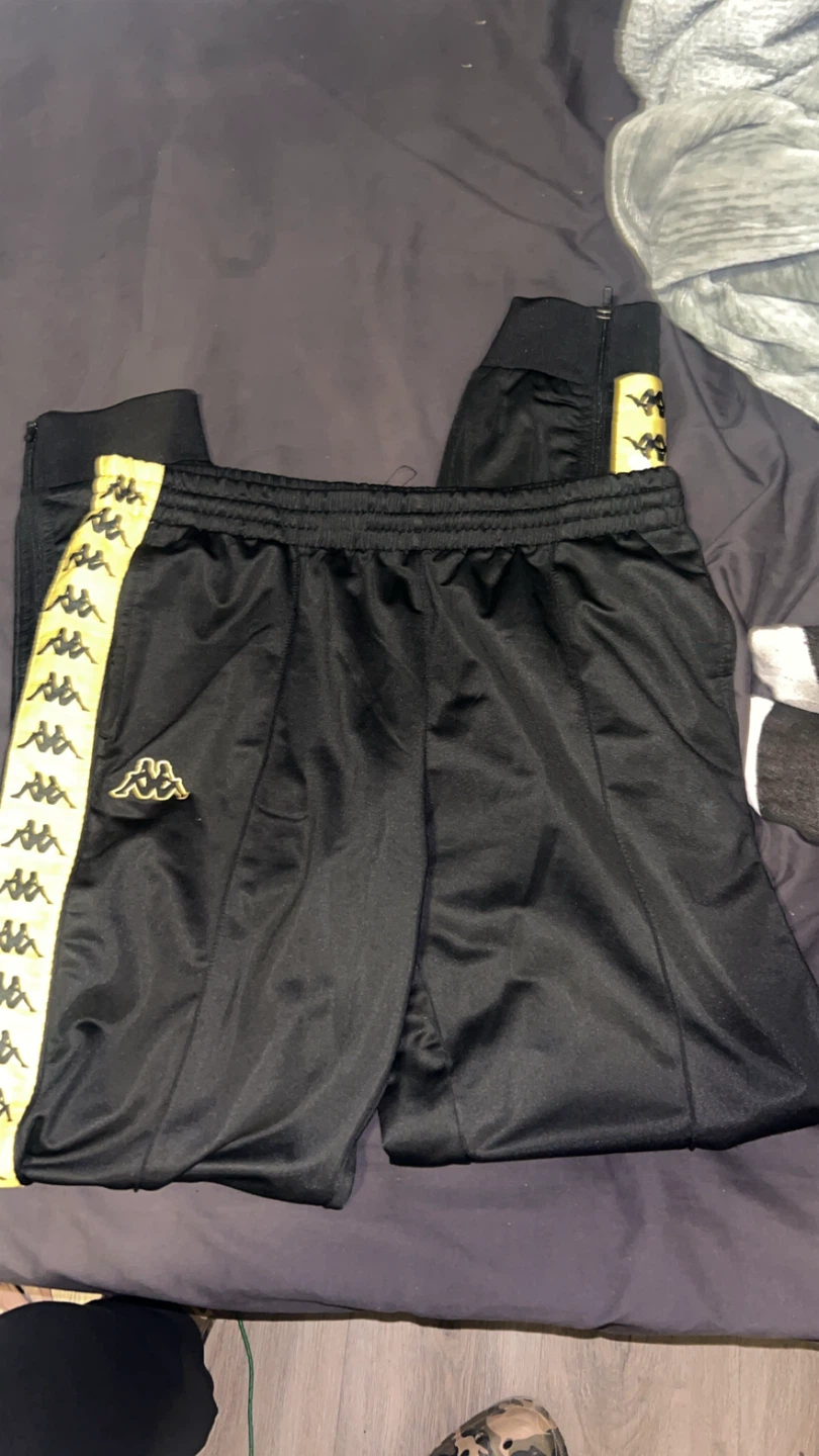 Kappa Track Pants Black/Yellow XL