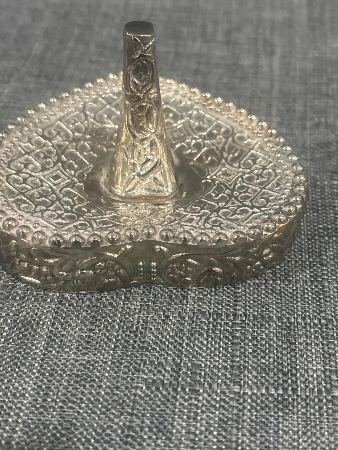 Vintage International Silver Silver Plated Ring Holder Dish - photo 4