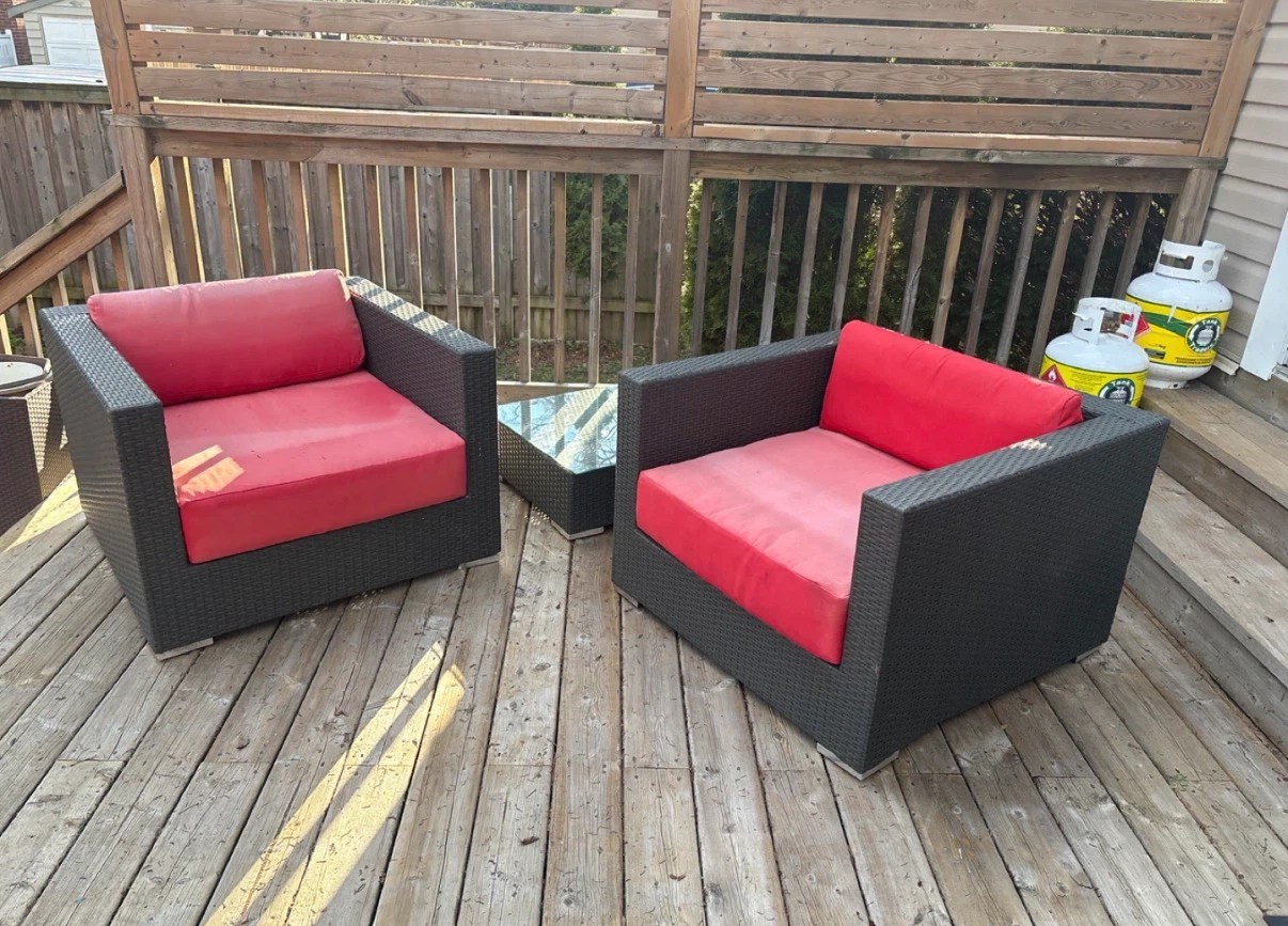 Outdoor Wicker Sectional Sofa Set with Coffee Table - photo 3