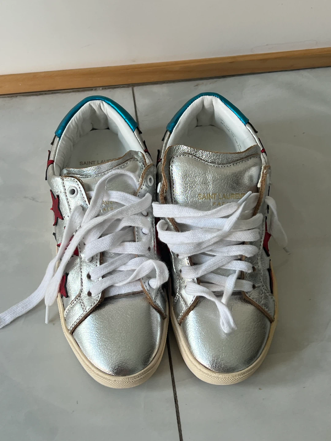 Saint Laurent Silver Star Sneakers