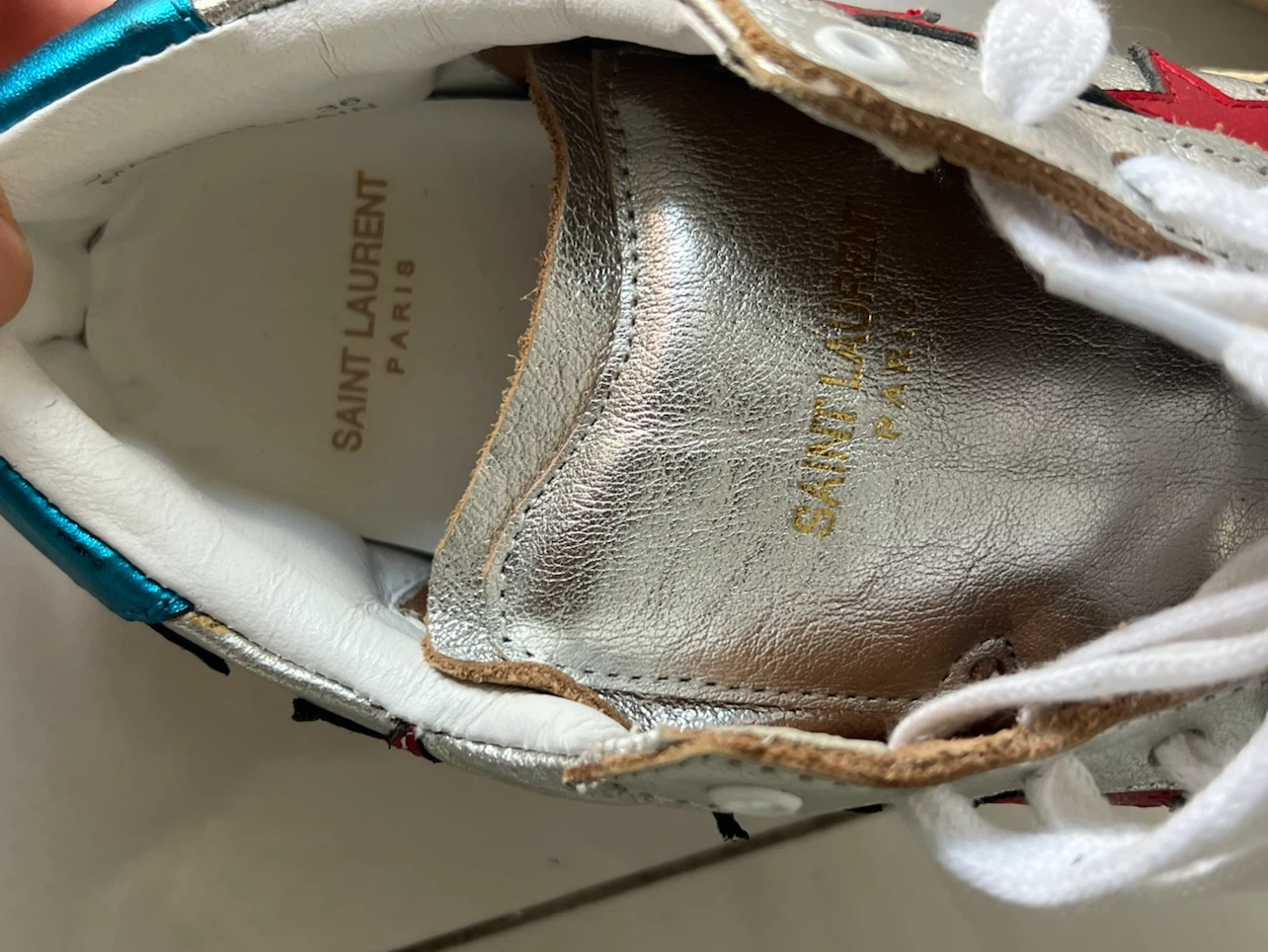 Saint Laurent Silver Star Sneakers - photo 5