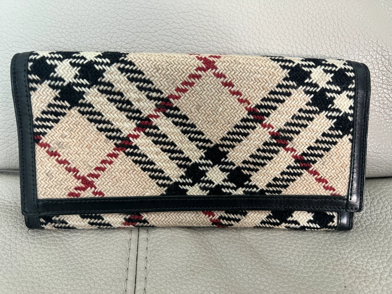 Burberry Plaid Long Wallet