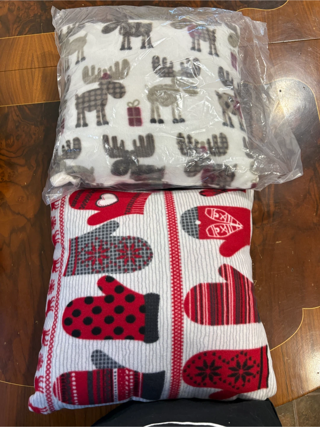 Two Christmas Throw Pillows