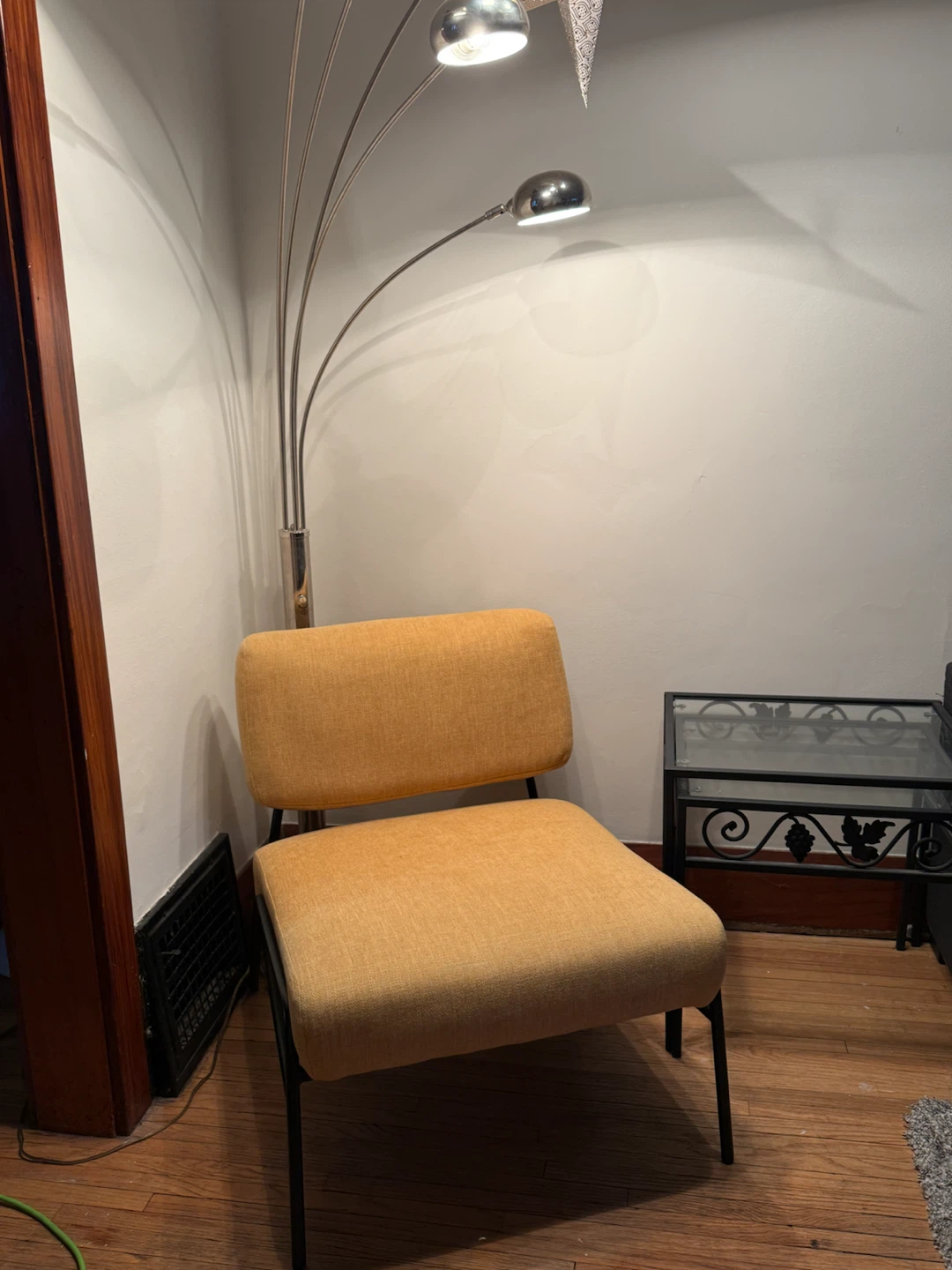 Mustard Yellow Upholstered Accent Chair