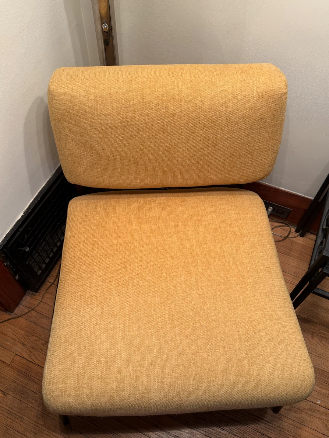 Mustard Yellow Upholstered Accent Chair - photo 2