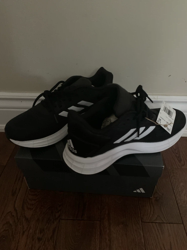 Adidas Duramo 10 Wide Running Shoes - Black/White - Size 9