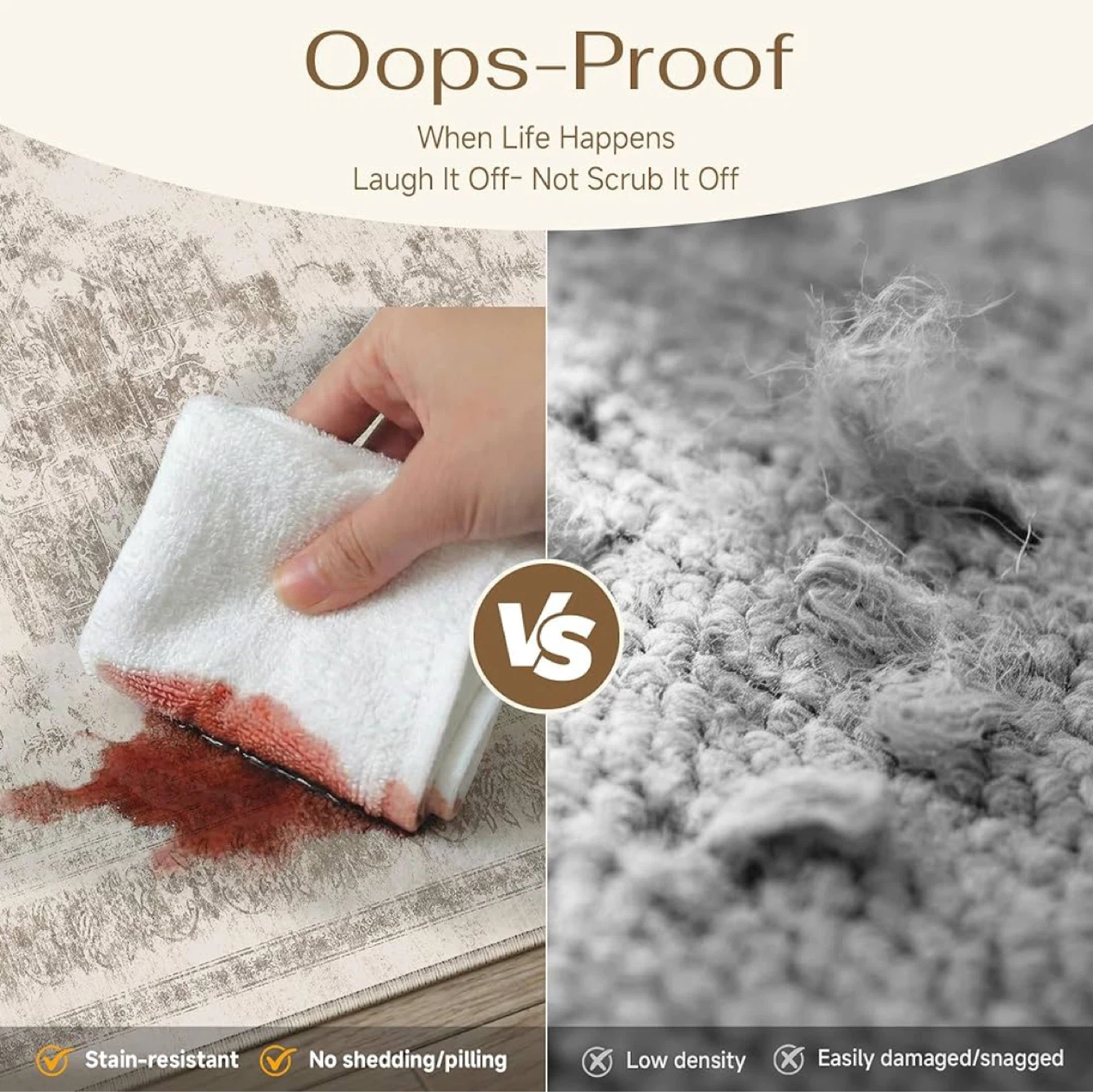 Kid & Pet Friendly Area Rug - Scratch & Pilling Resistant - photo 4