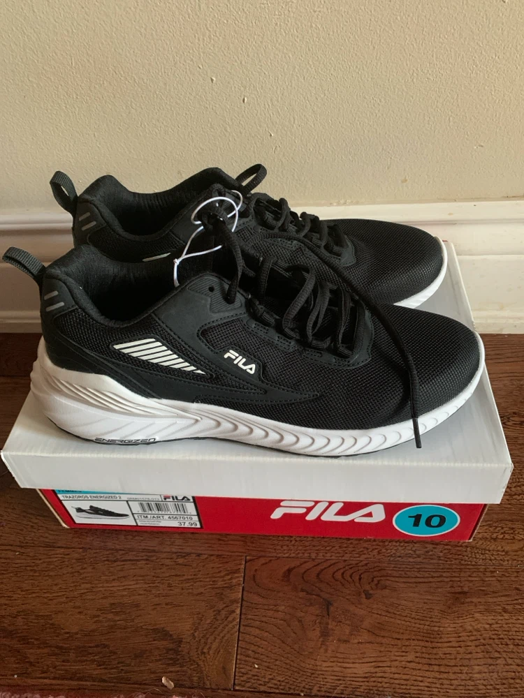 Fila Trazoros Energized 2 Black Running Shoes Size 10
