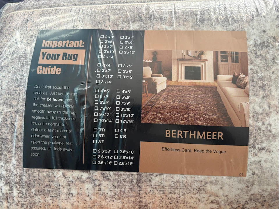 DMOYEST Area Rug - Brown/Grey/Black 5' x 7' - photo 3