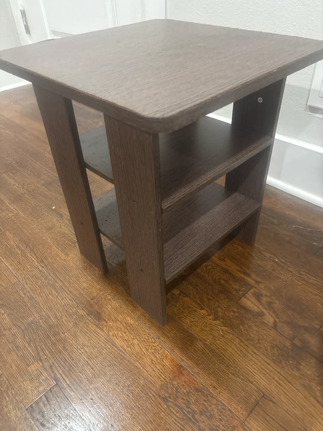 Brown End Table with Shelves - photo 3