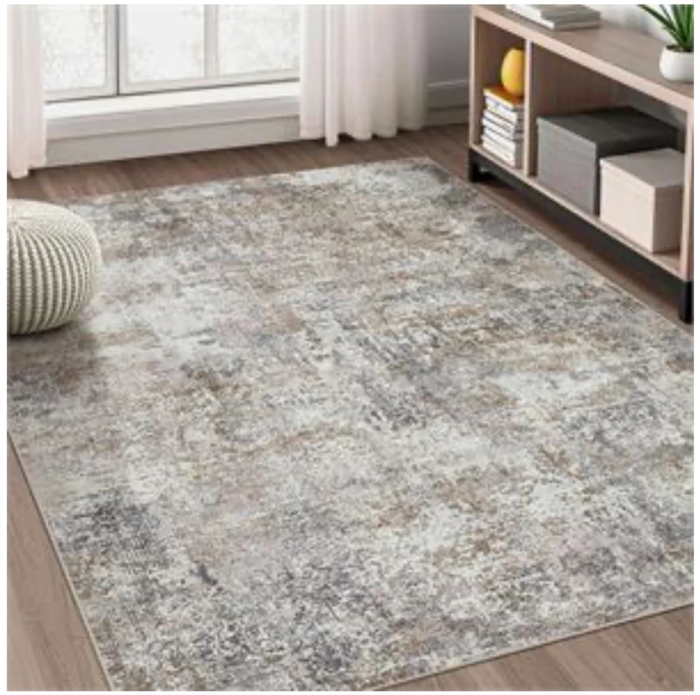 DMOYEST Area Rug - Brown/Grey/Black 5' x 7'