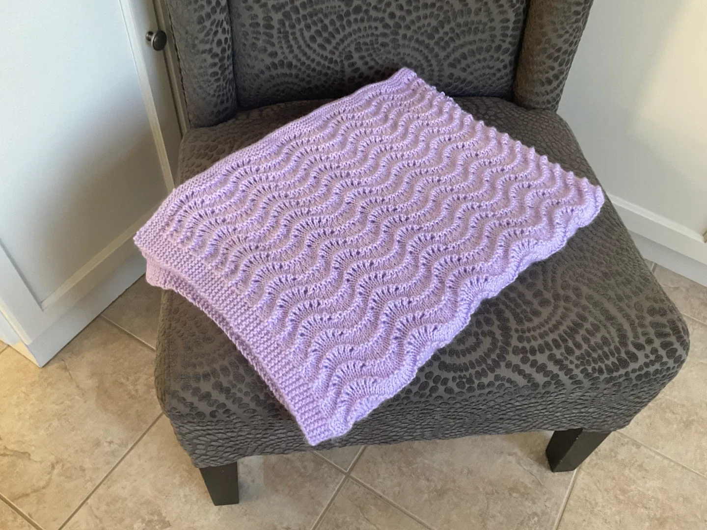 hand knit baby blanket