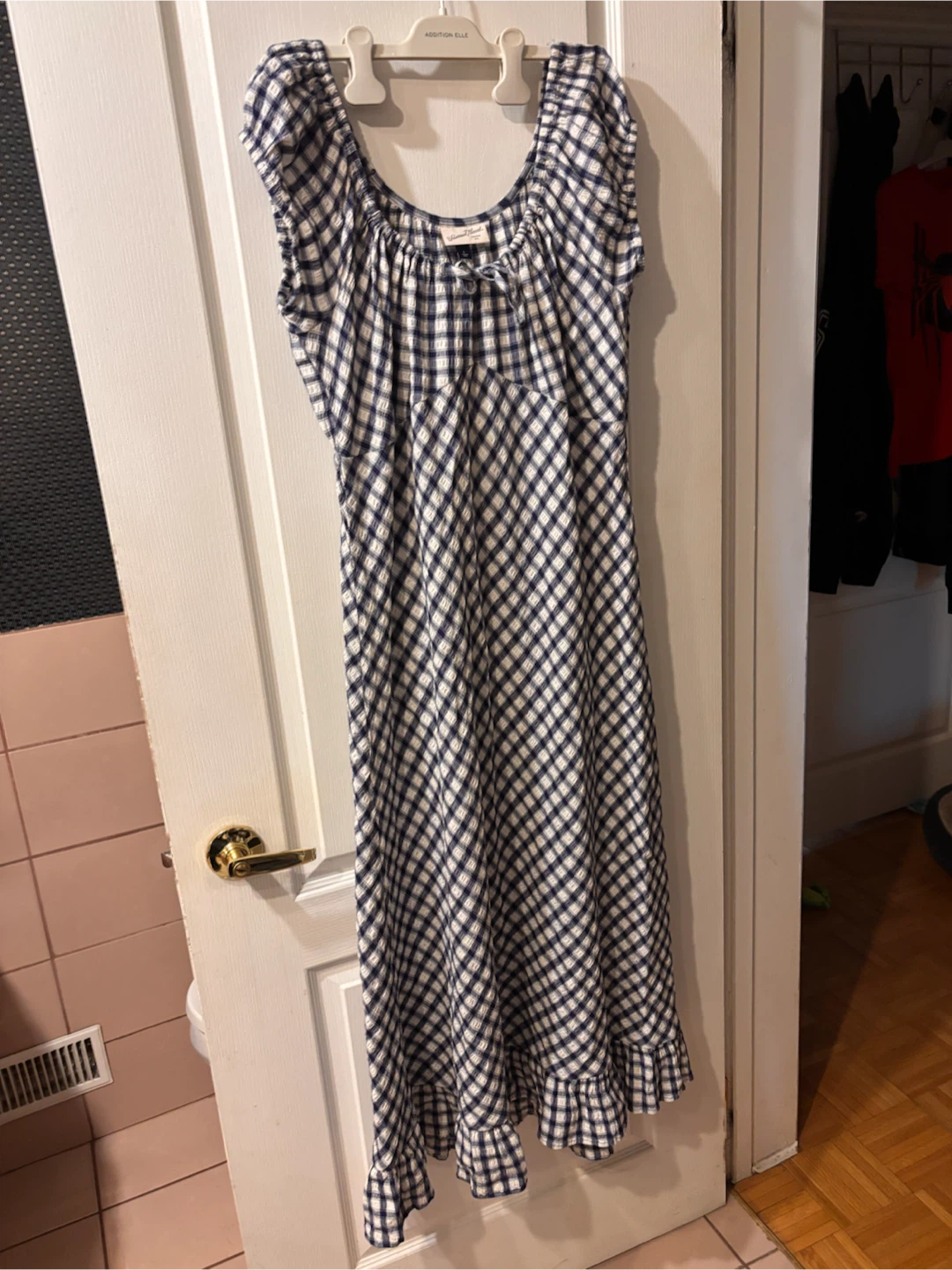 Universal Thread Blue Gingham Maxi Dress Size L
