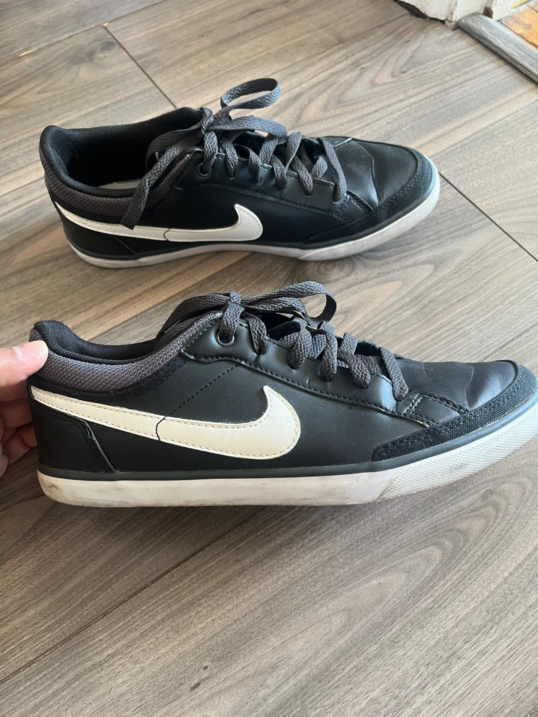 Nike Black Leather Sneakers