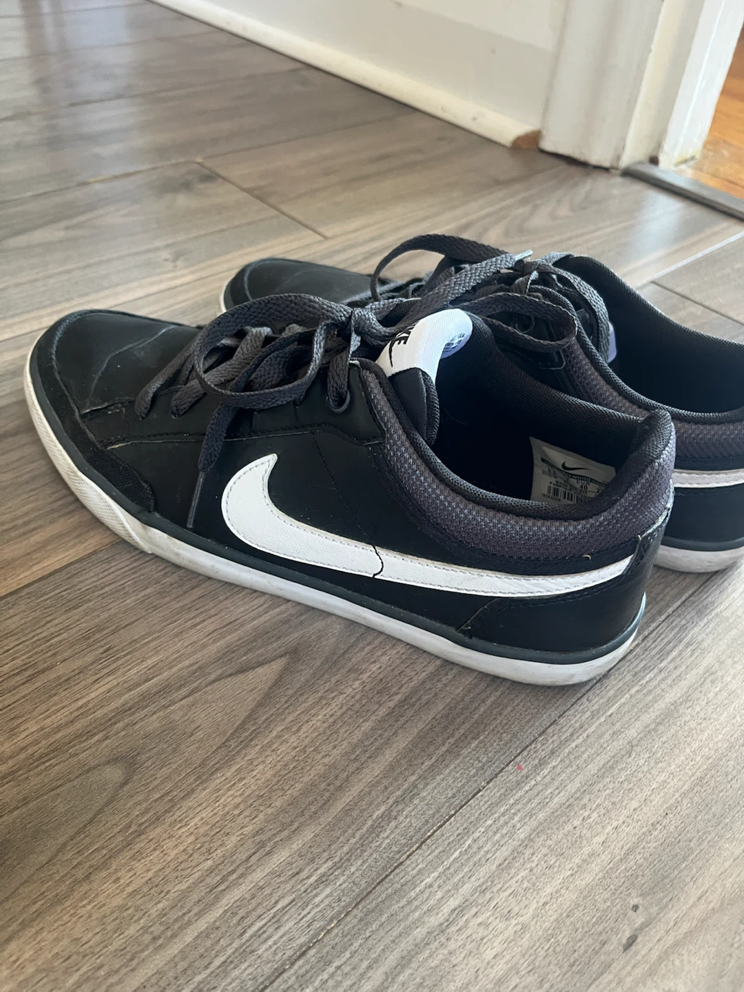 Nike Black Leather Sneakers - photo 2